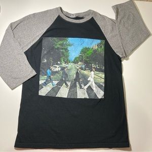 Beatles T Shirt Jersey Style Unisex Abbey Road Vintage Inspired 3/4 Sleeves